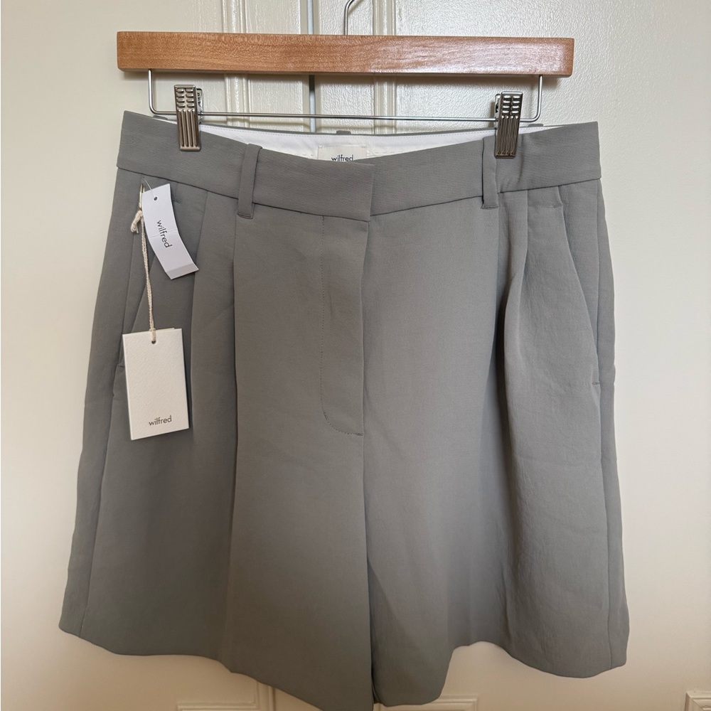 Wilfred Gray Tailored High-Rise Bermuda Shorts